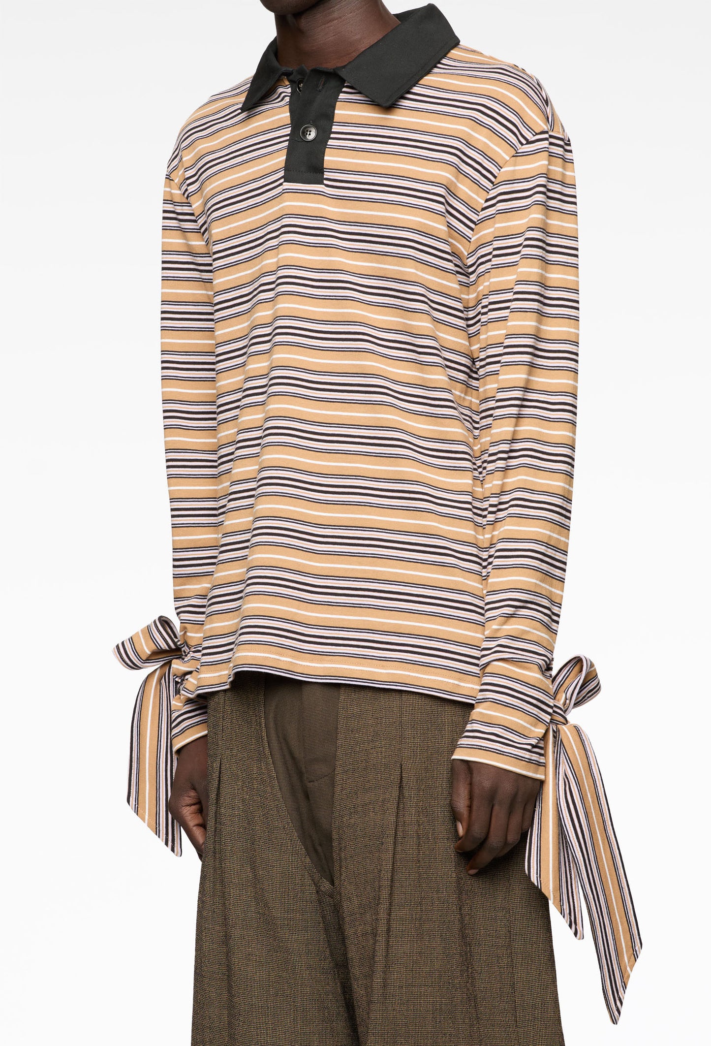 Beige Wrist Wraps Polo Shirt