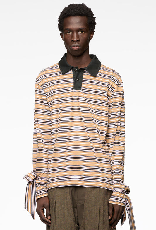 Beige Wrist Wraps Polo Shirt