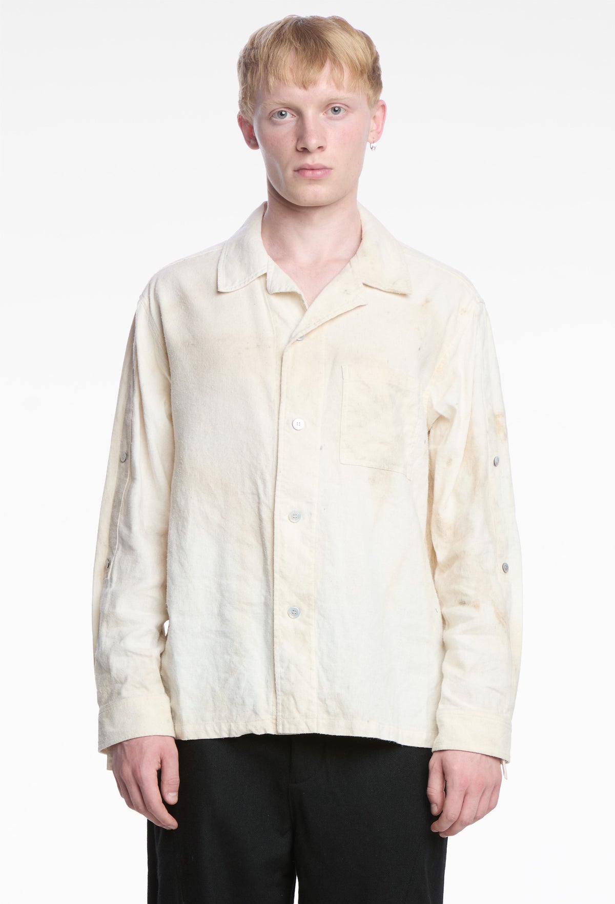 Bio-Processed Off-White Sun-Bleached Strap Shirt