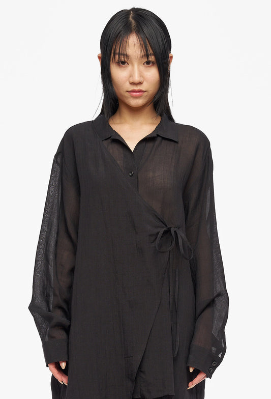 Black Asymmetrical Shirt