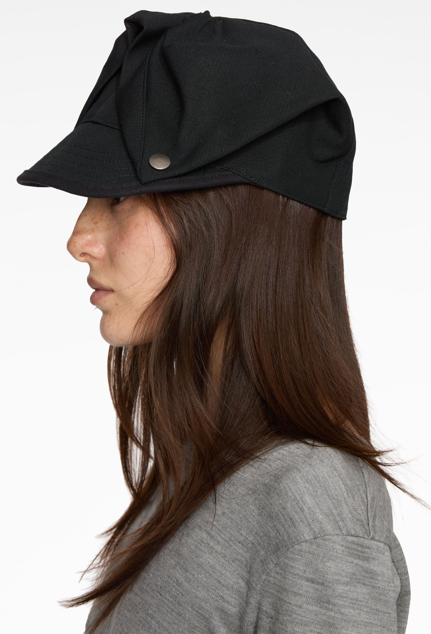 Black Canvas Nun Cap