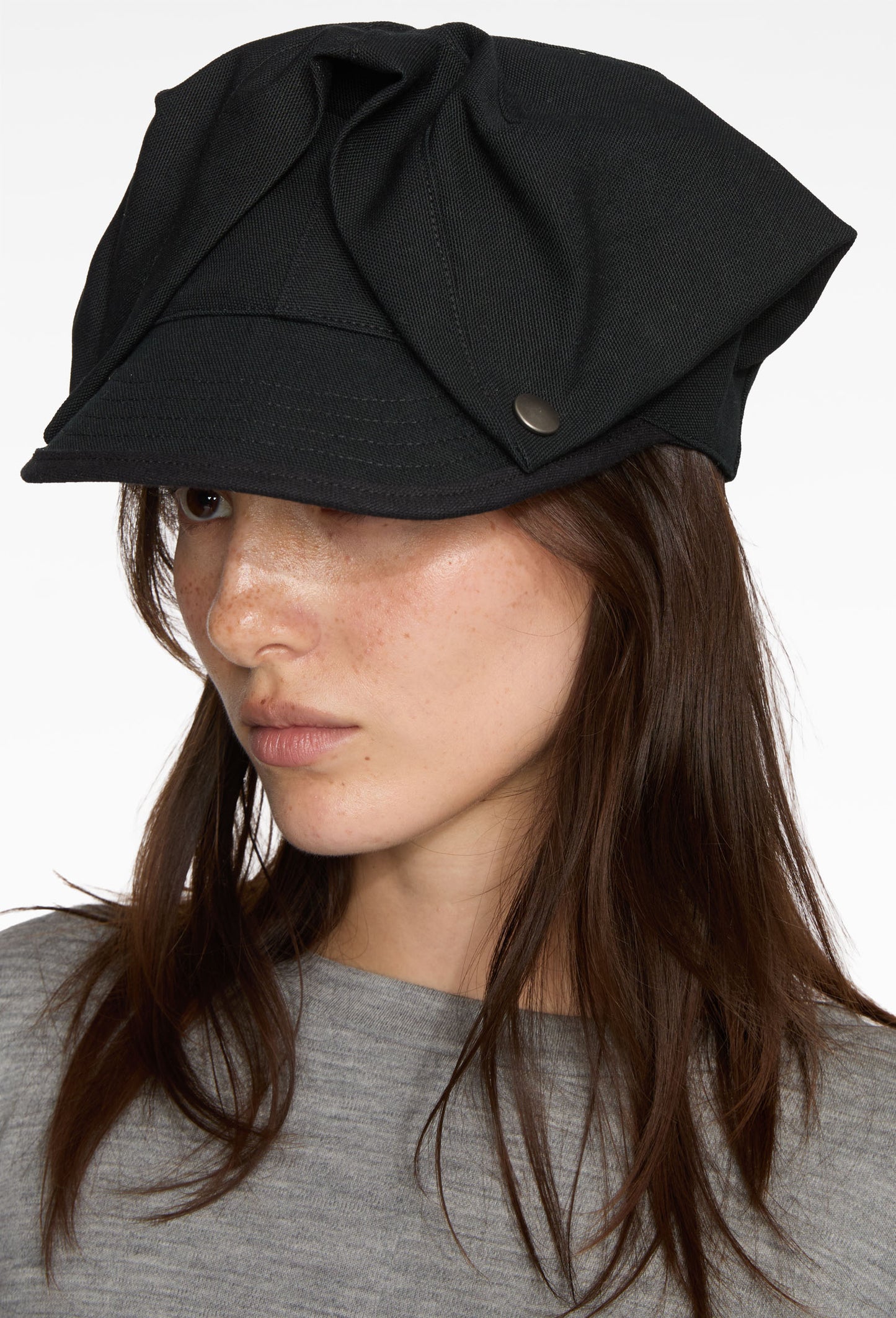 Black Canvas Nun Cap