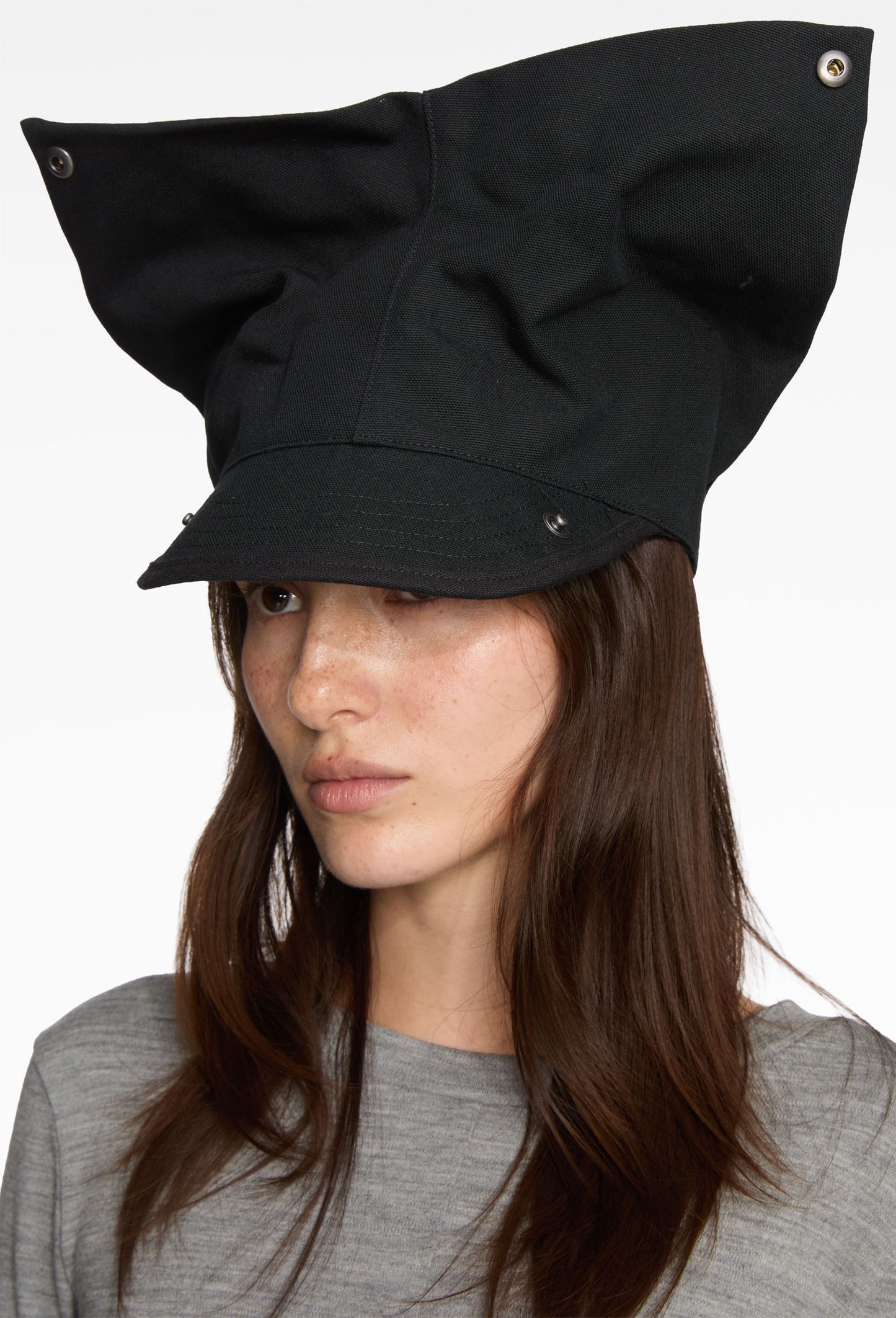Black Canvas Nun Cap