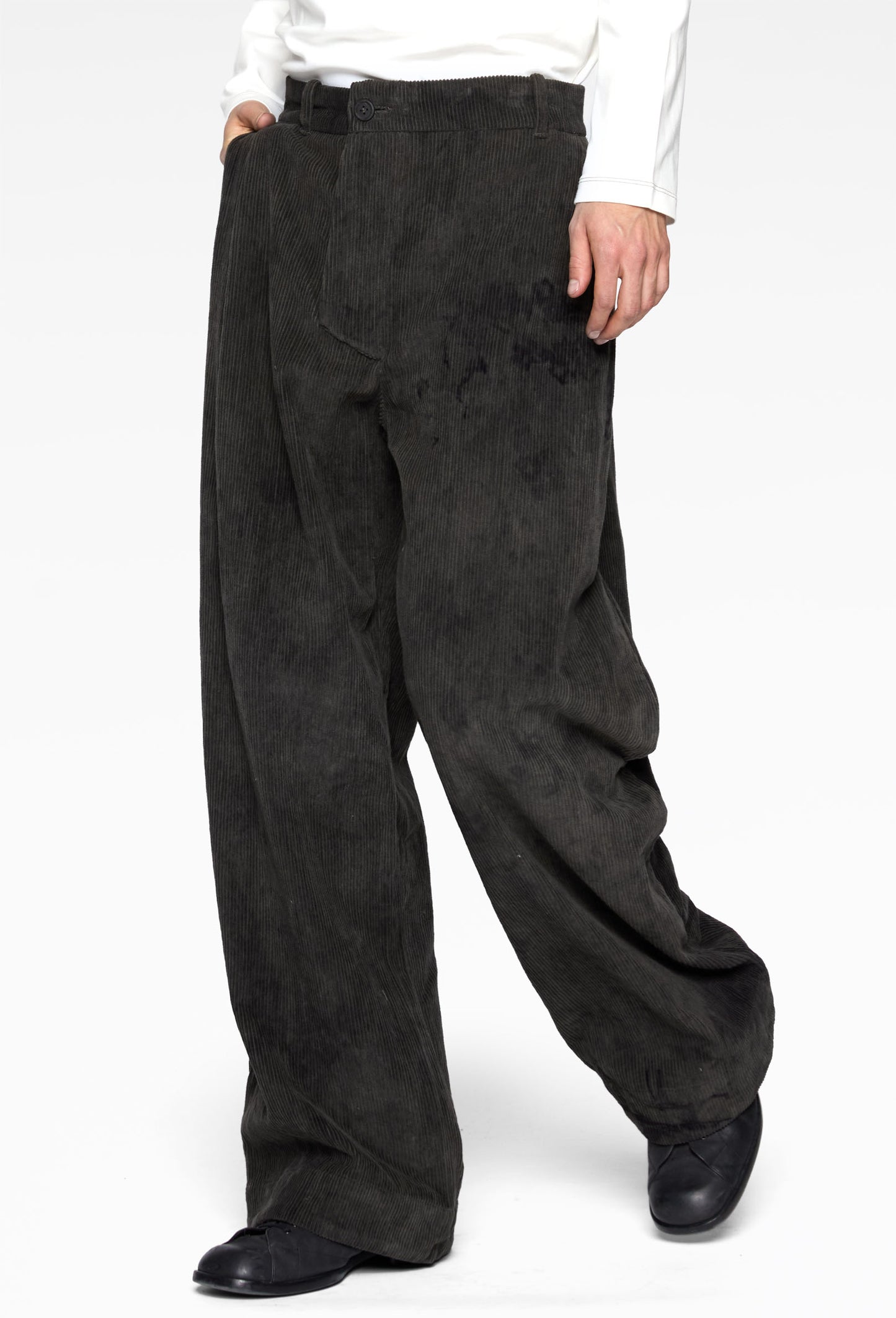 Black Corduroy Tobi Pants