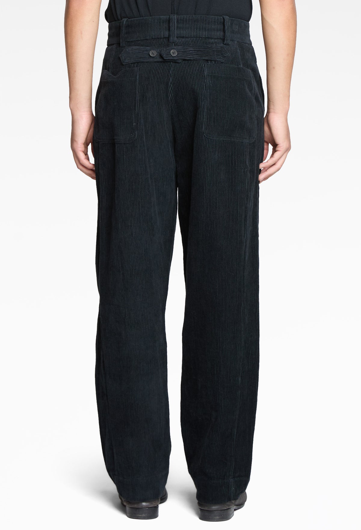 Black Corduroy Workwear Pants
