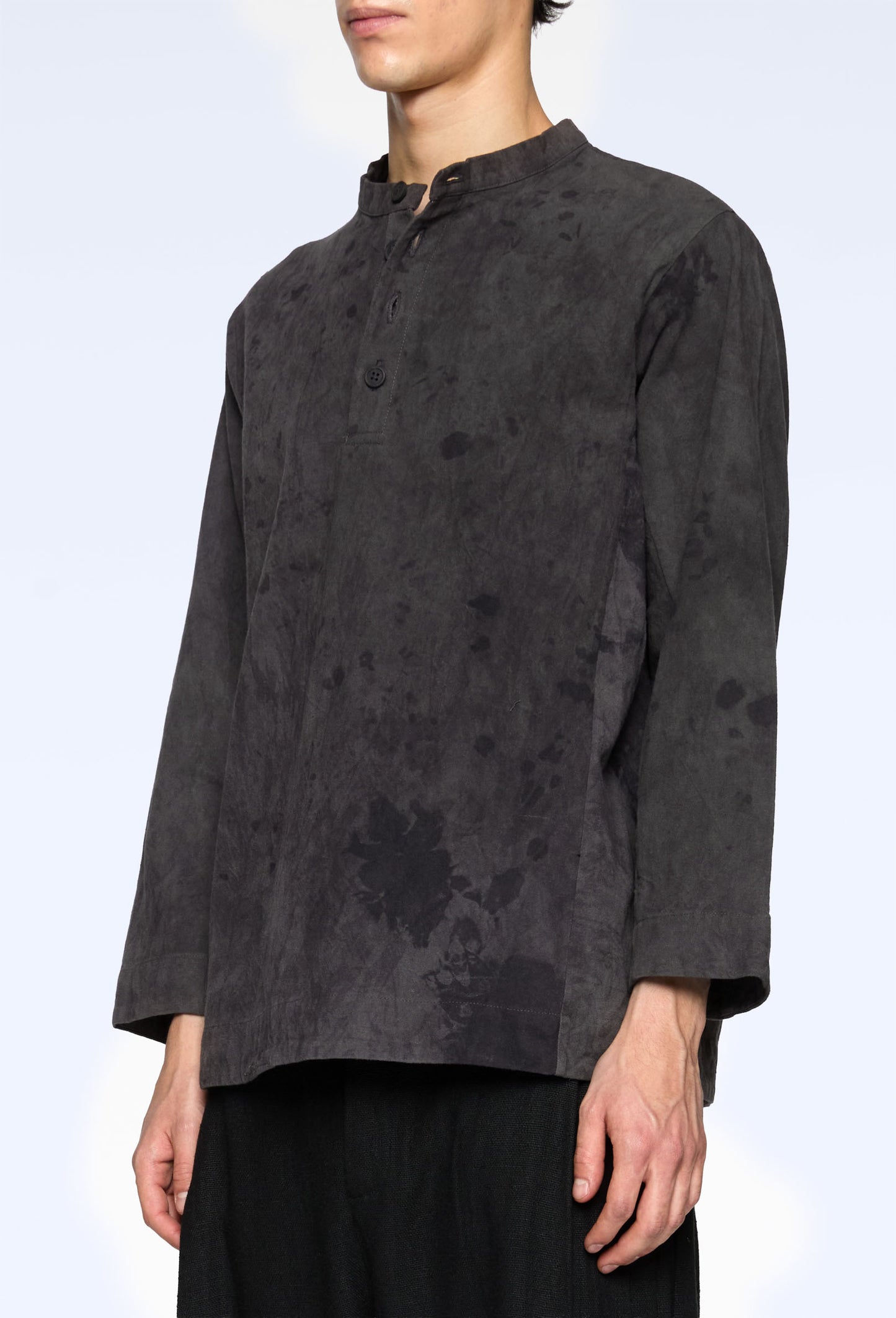 Black Cotton Long Sleeved T-Shirt