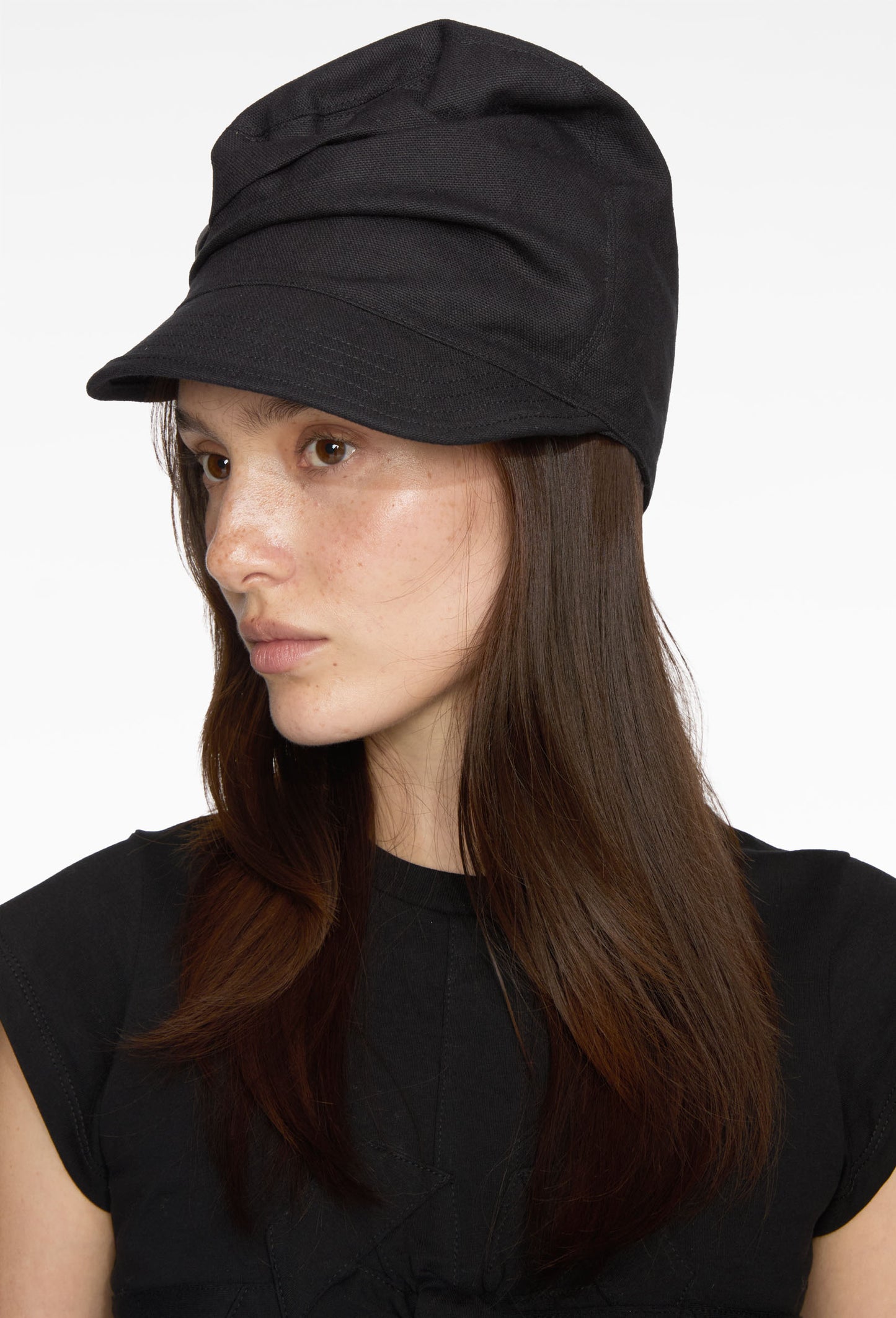 Black Crushed Cap