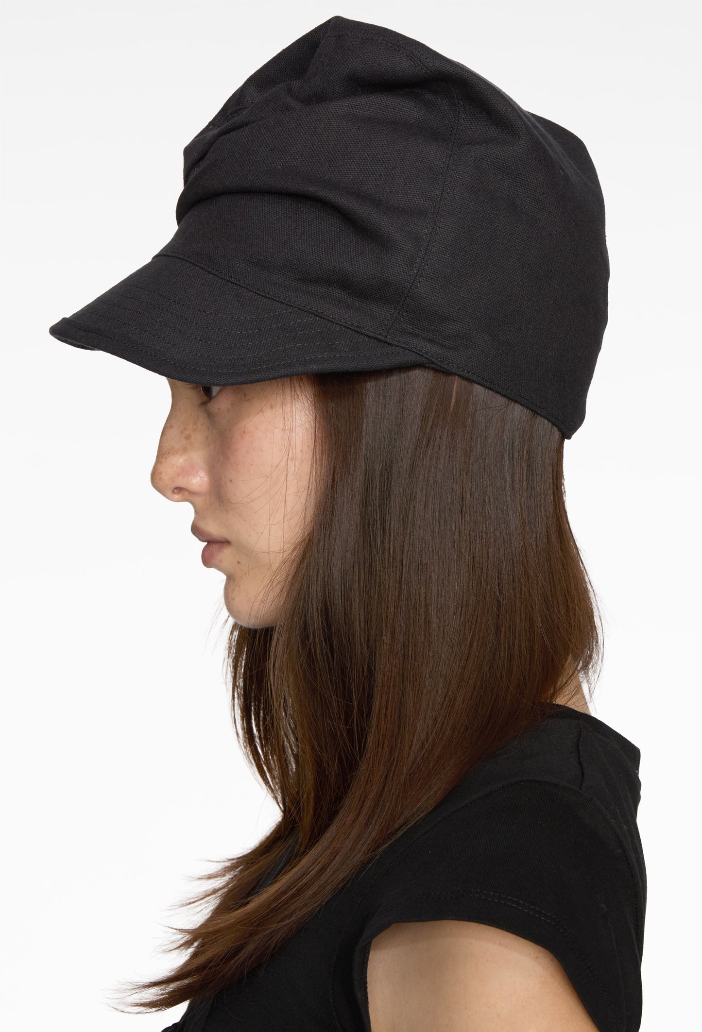 Black Crushed Cap
