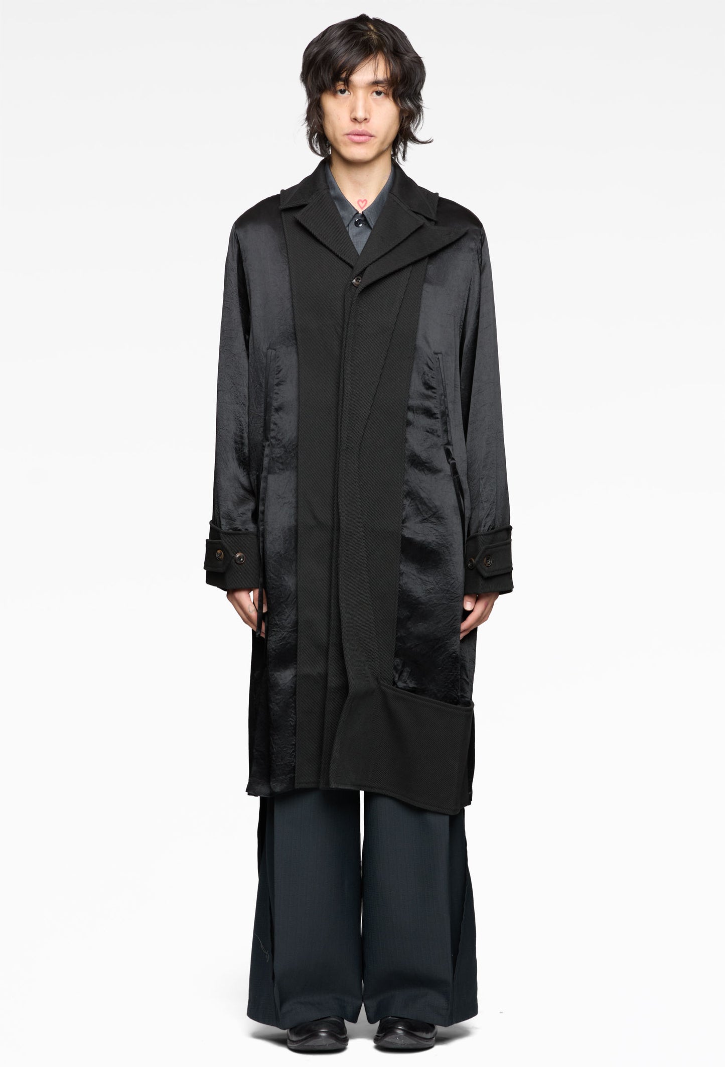 Black Deconstructed Inside out Coat