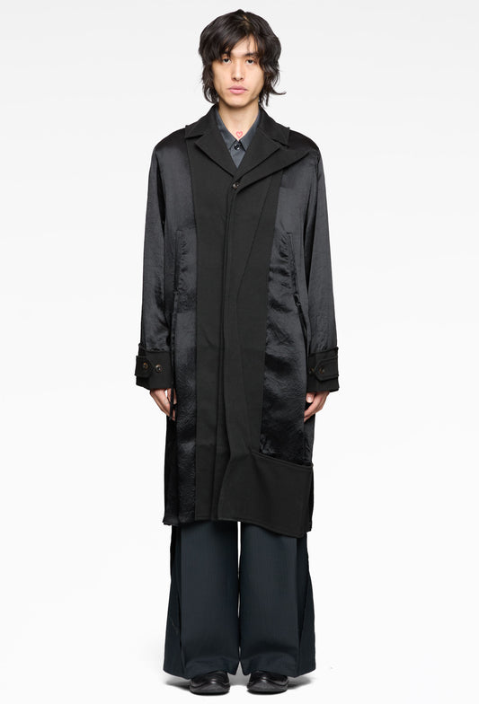 Black Deconstructed Inside out Coat
