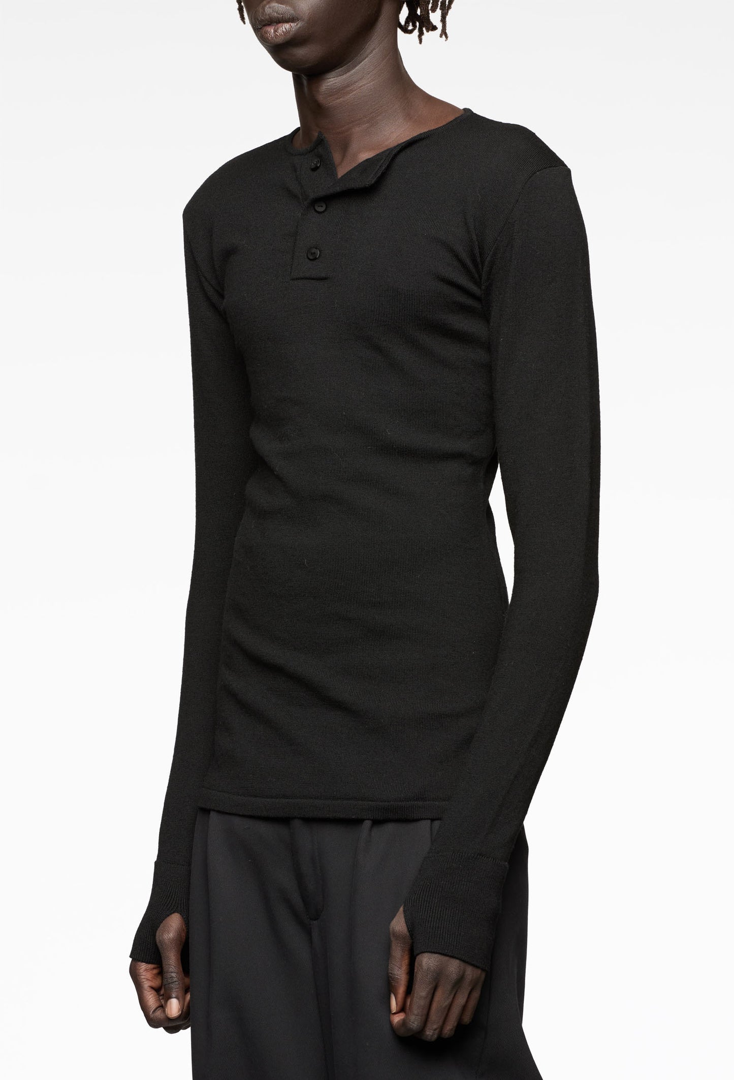 Black Henley Longsleeve