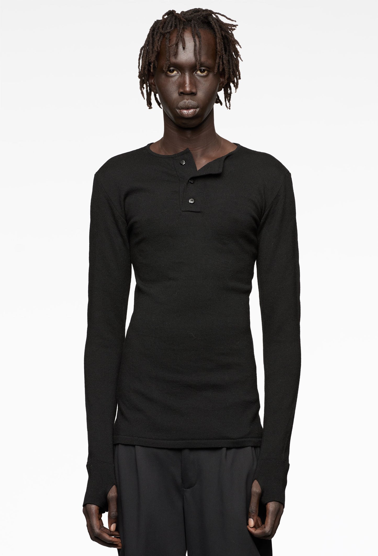 Black Henley Longsleeve