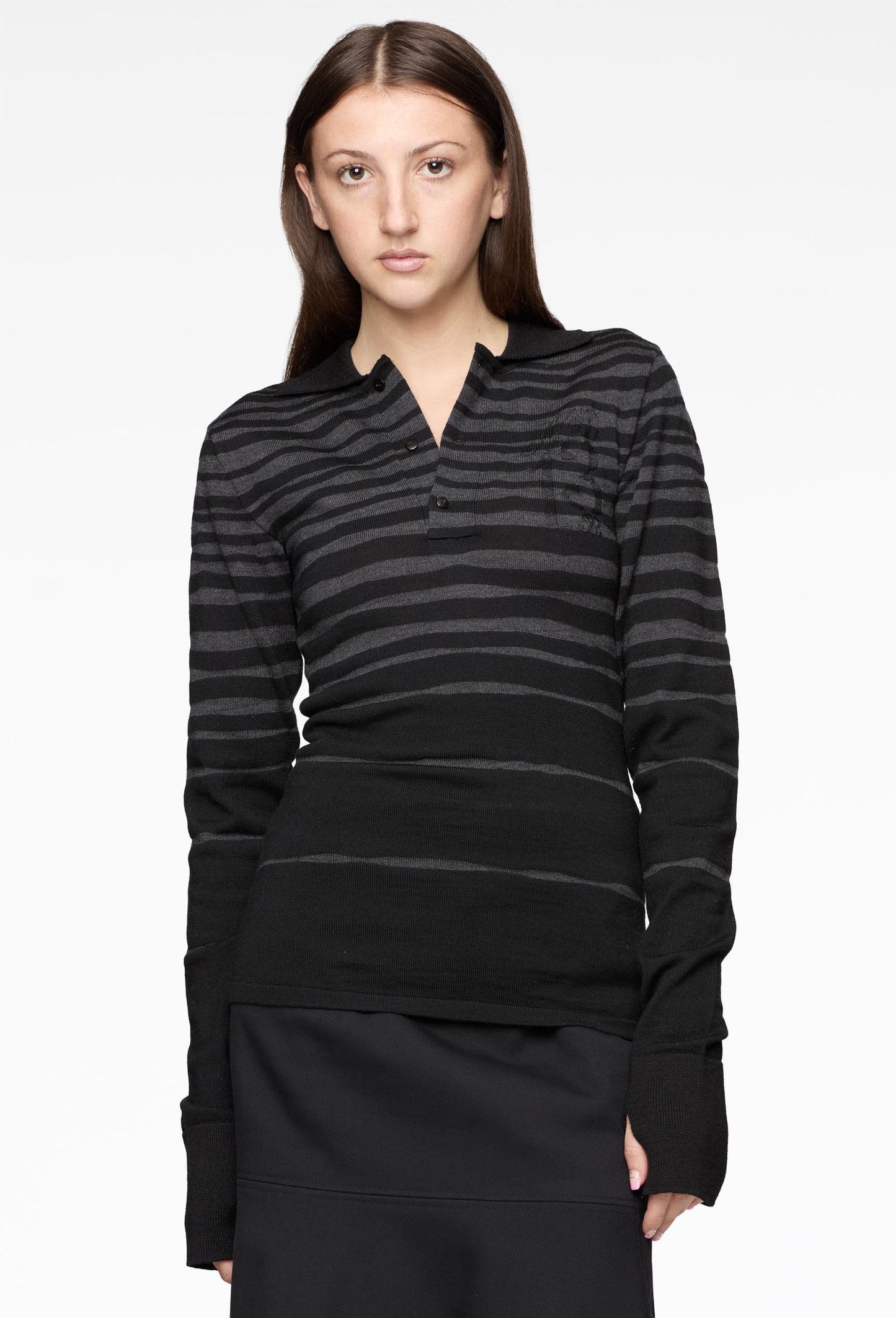 Black Knit Polo