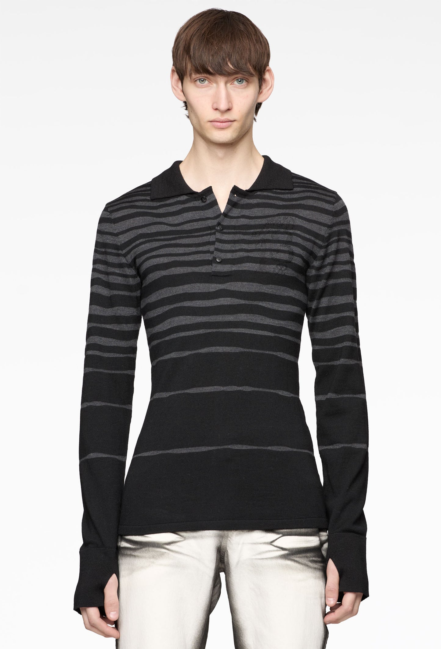 Black Knit Polo