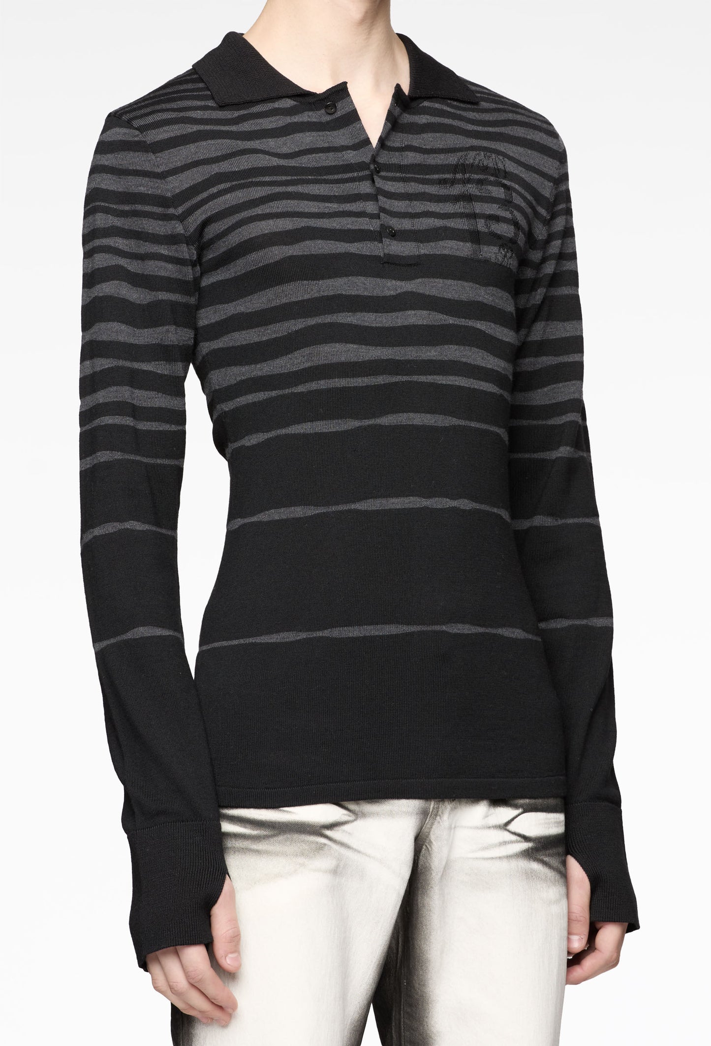 Black Knit Polo