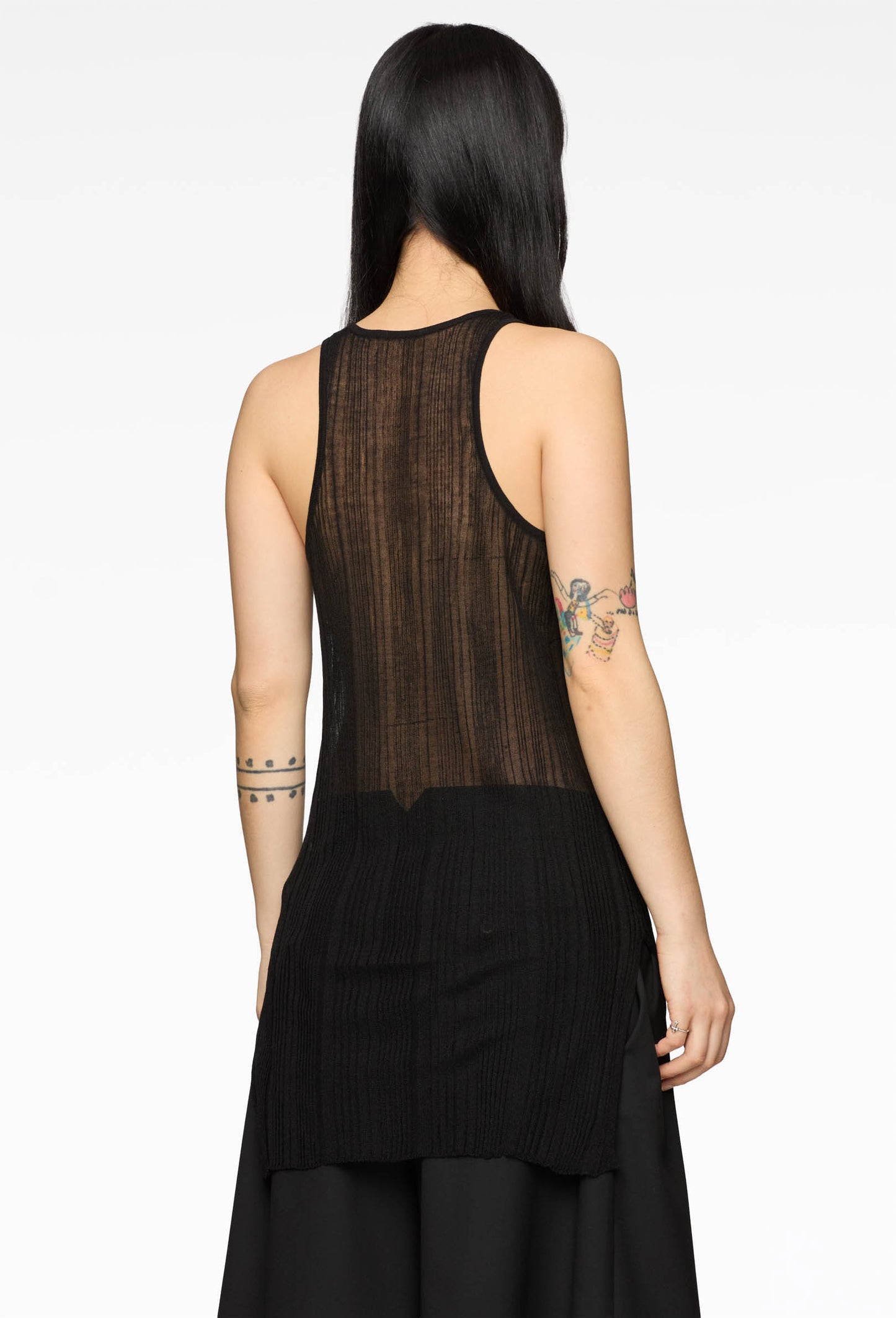Black Knit Slim Vest