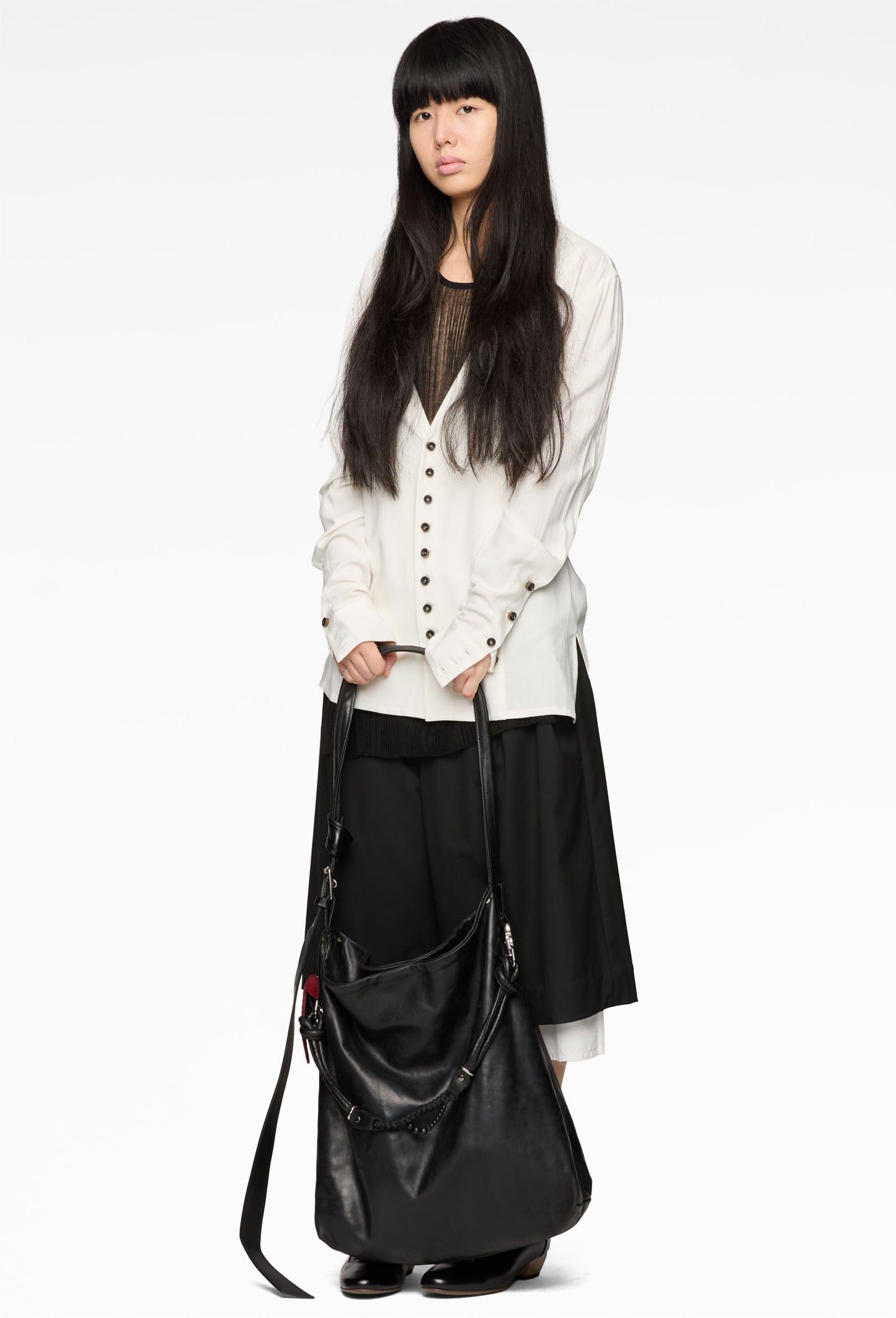 Black Knit Slim Vest
