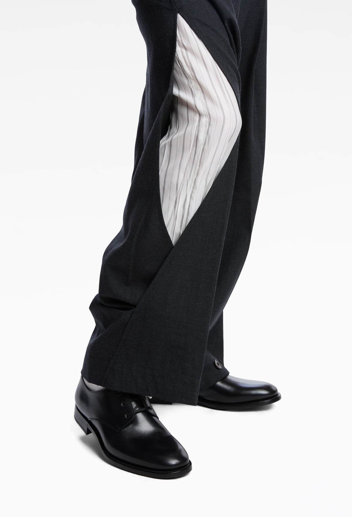 Black Layered Folded Trousers (Komune Exclusive)