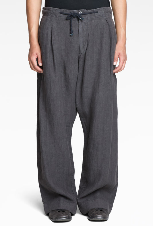 Black Linen Farmer Pants