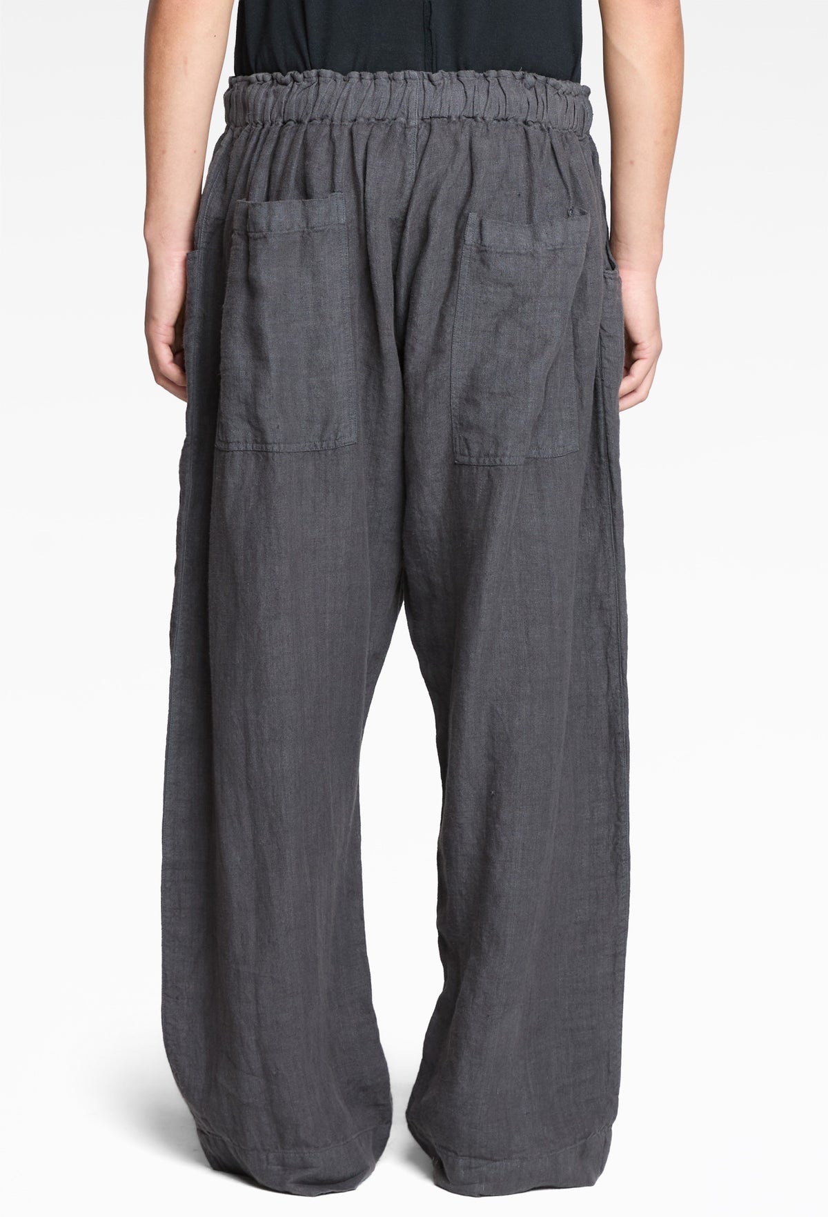 Black Linen Farmer Pants