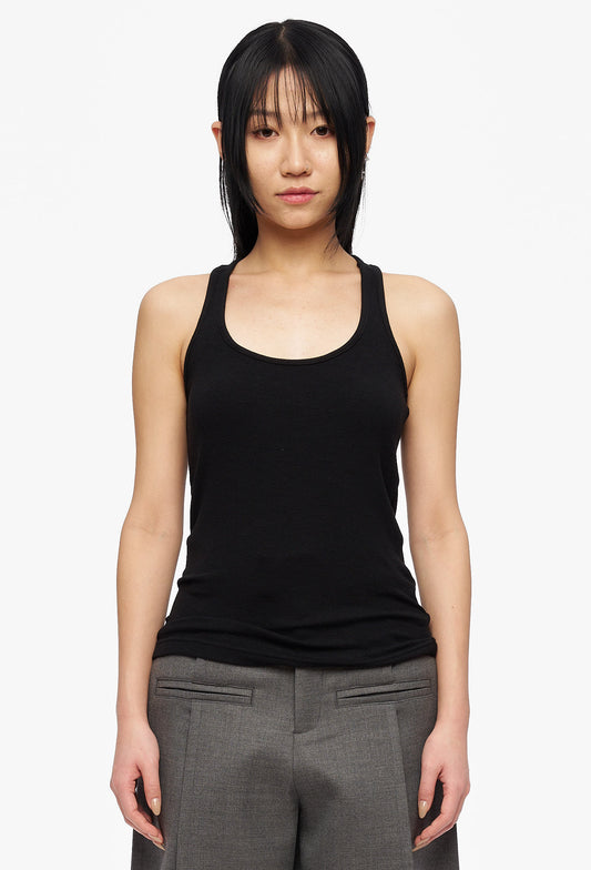 Black Loose Ribbed Cover Up Vest