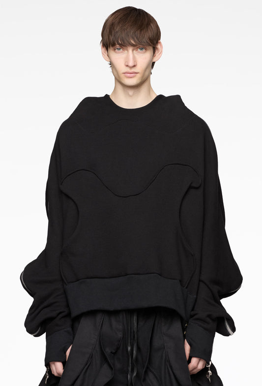 Black Metamorphic Bubble Hoodie