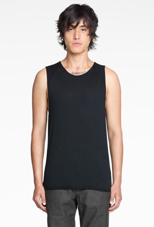 Black Modal Silk Tank