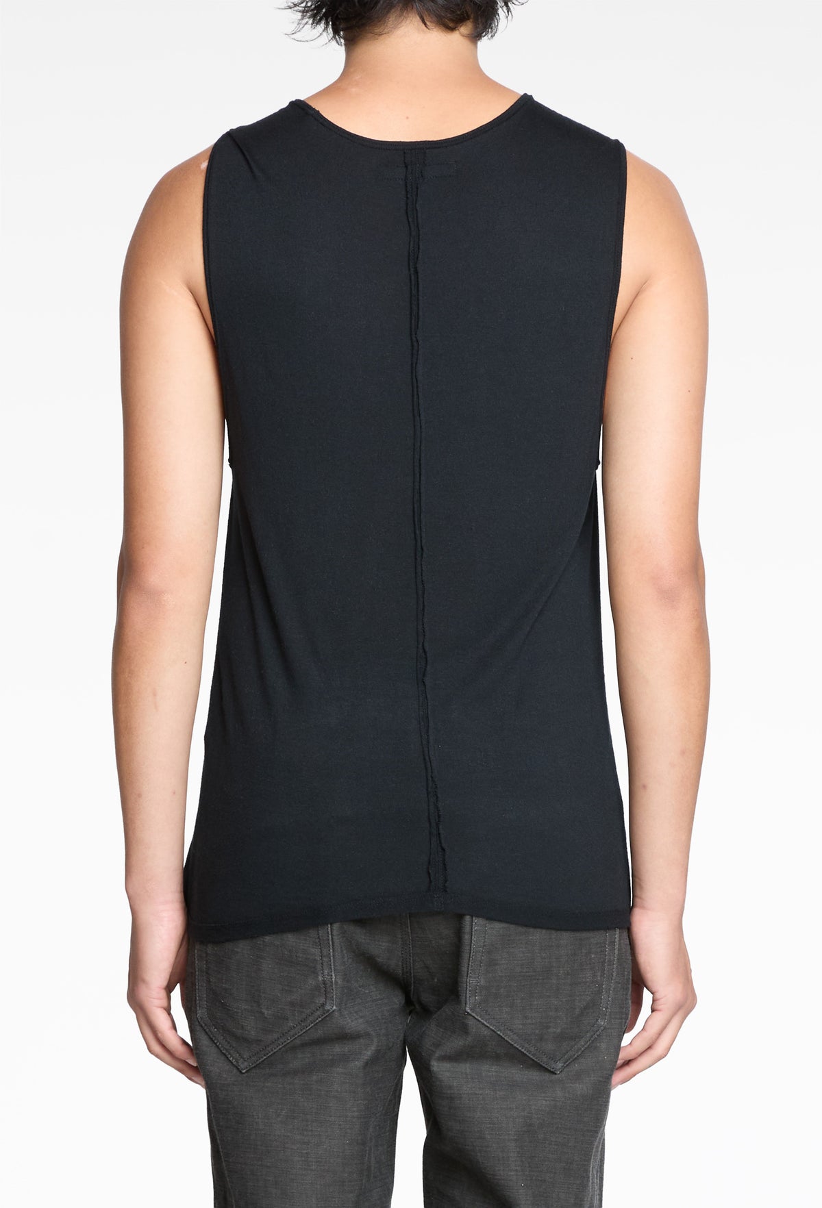 Black Modal Silk Tank