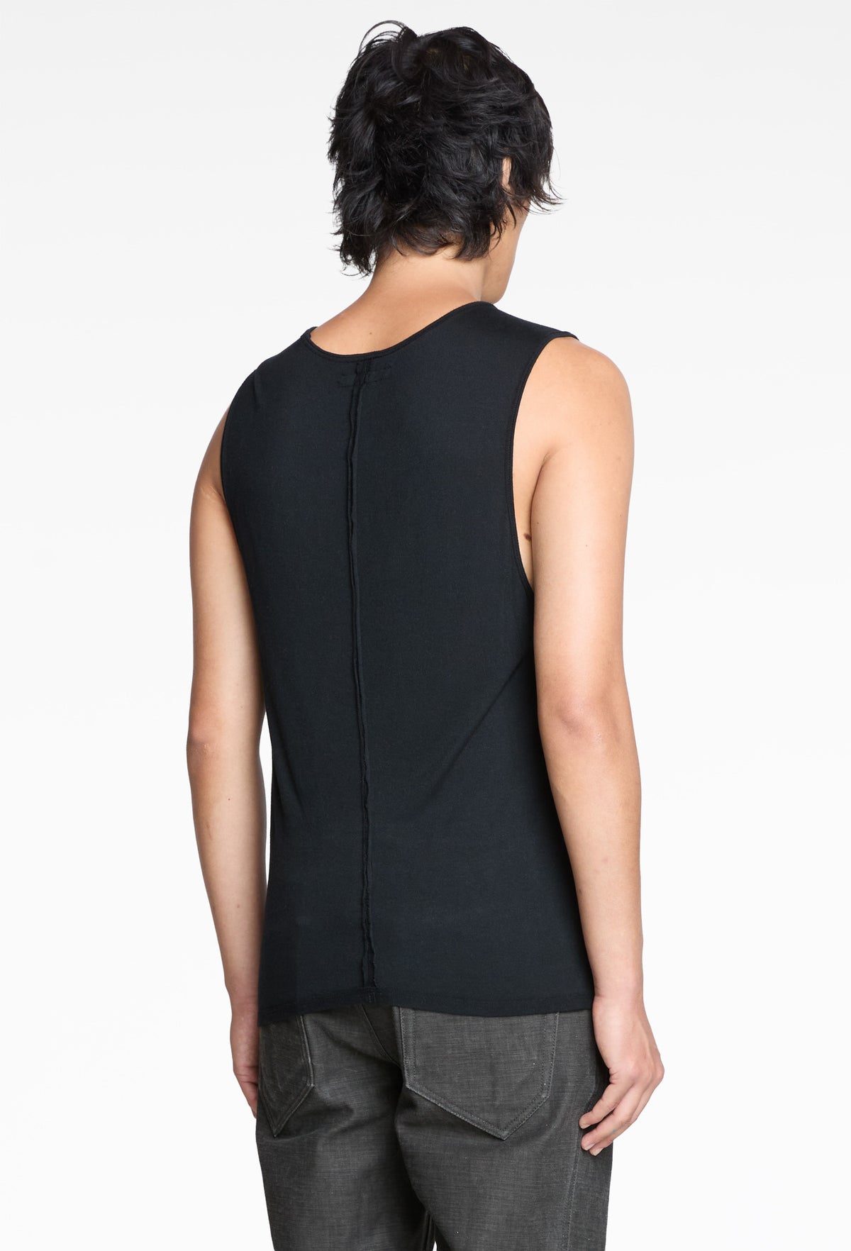 Black Modal Silk Tank