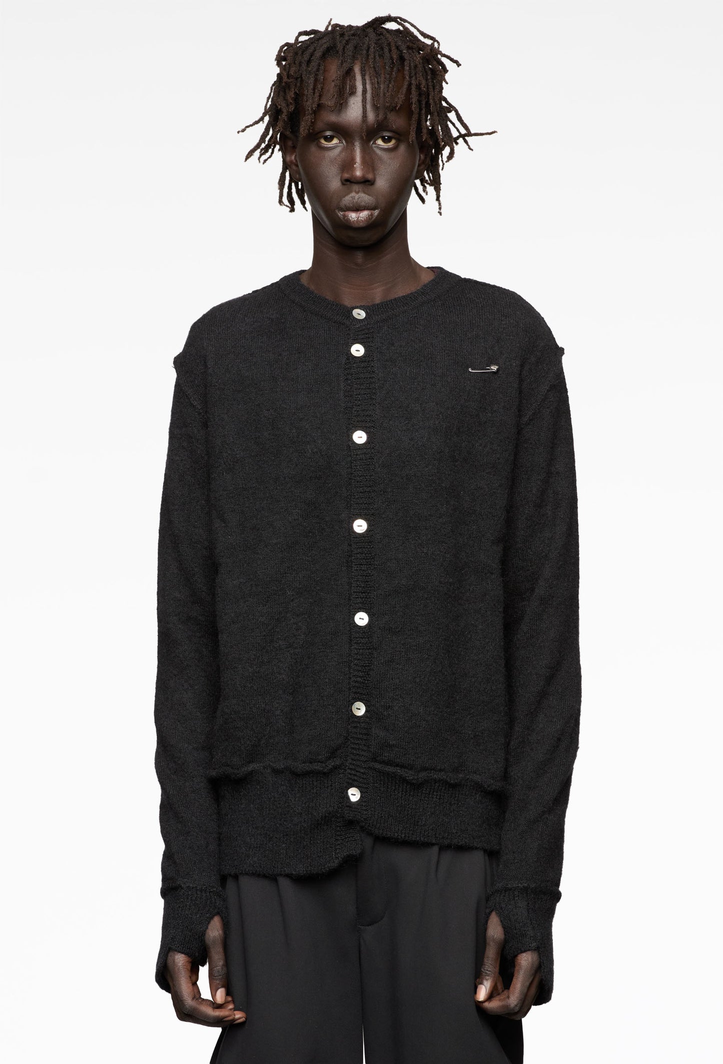 Black Mohair Cardigan