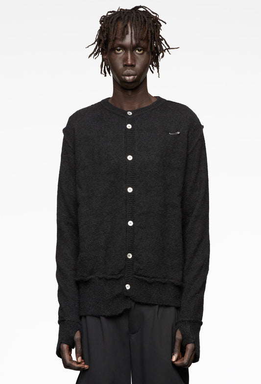 Black Mohair Cardigan
