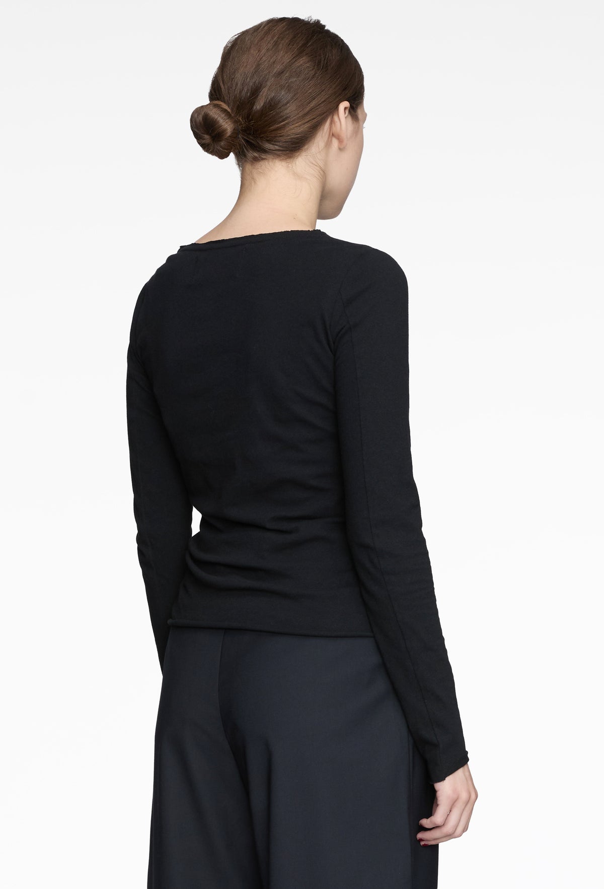 Black Petal Drape Top