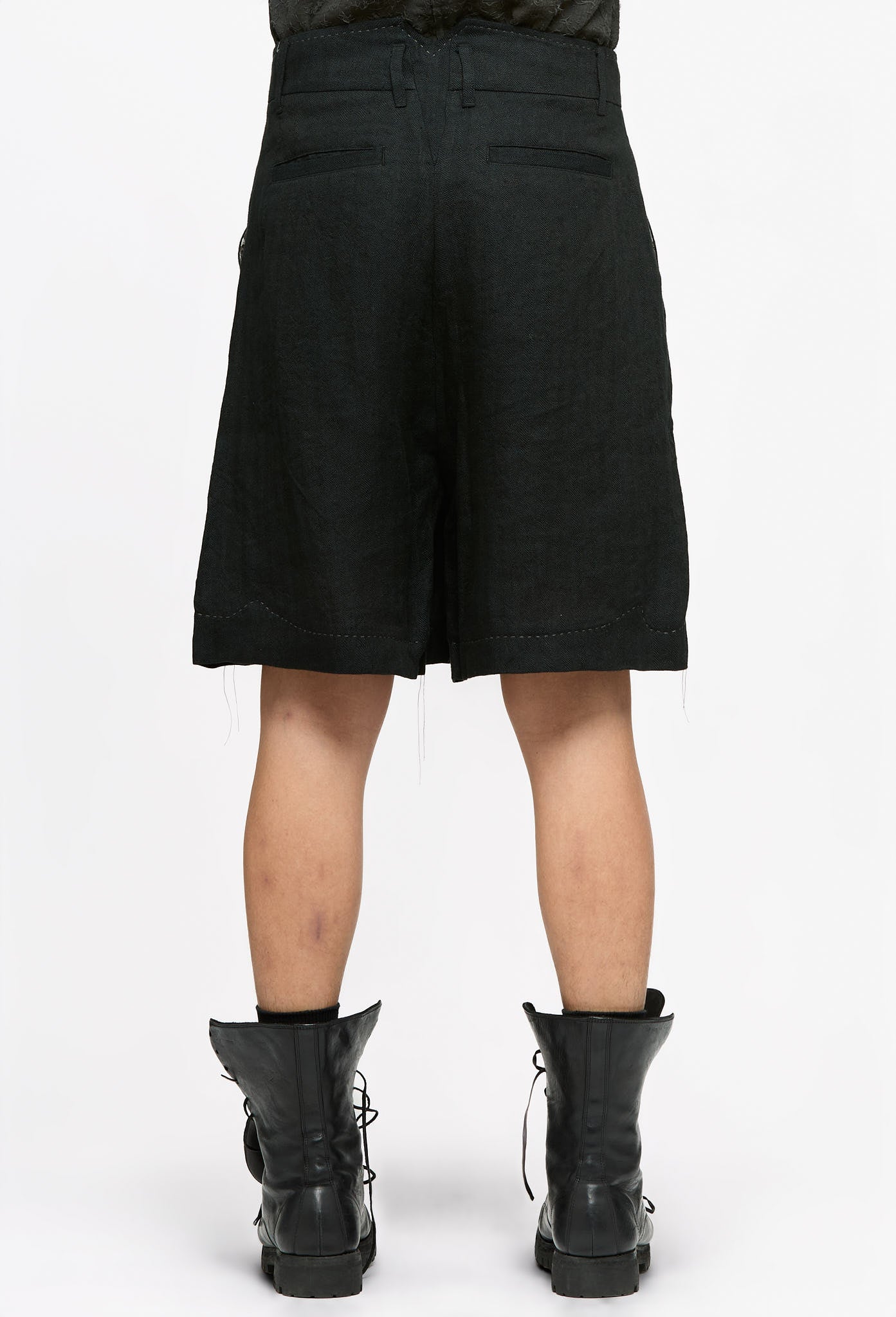 Black Pleated Shorts