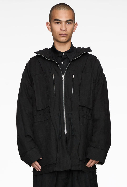 Black Reversible Boyhood Parka