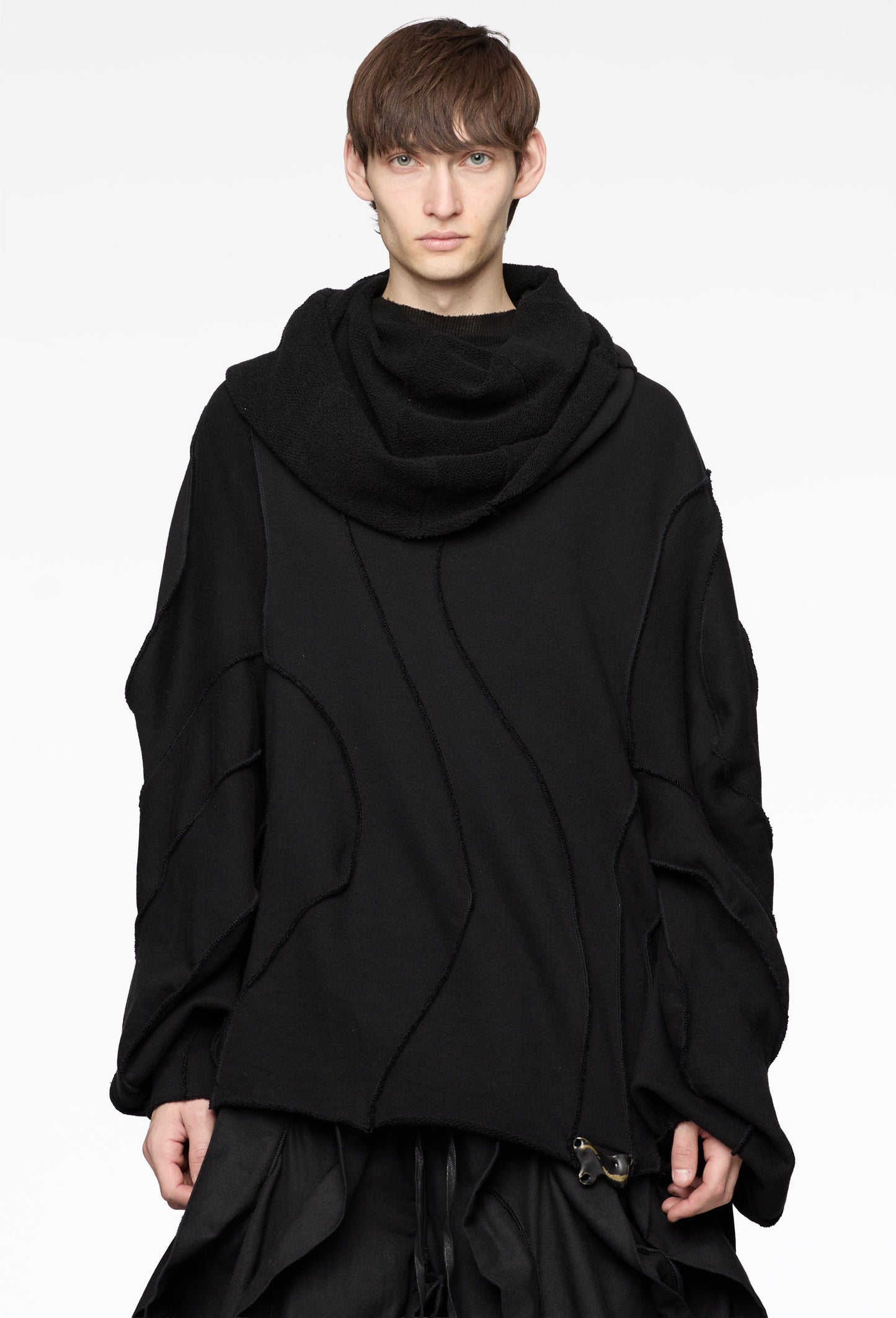 Black Reversible Post Human Sweater