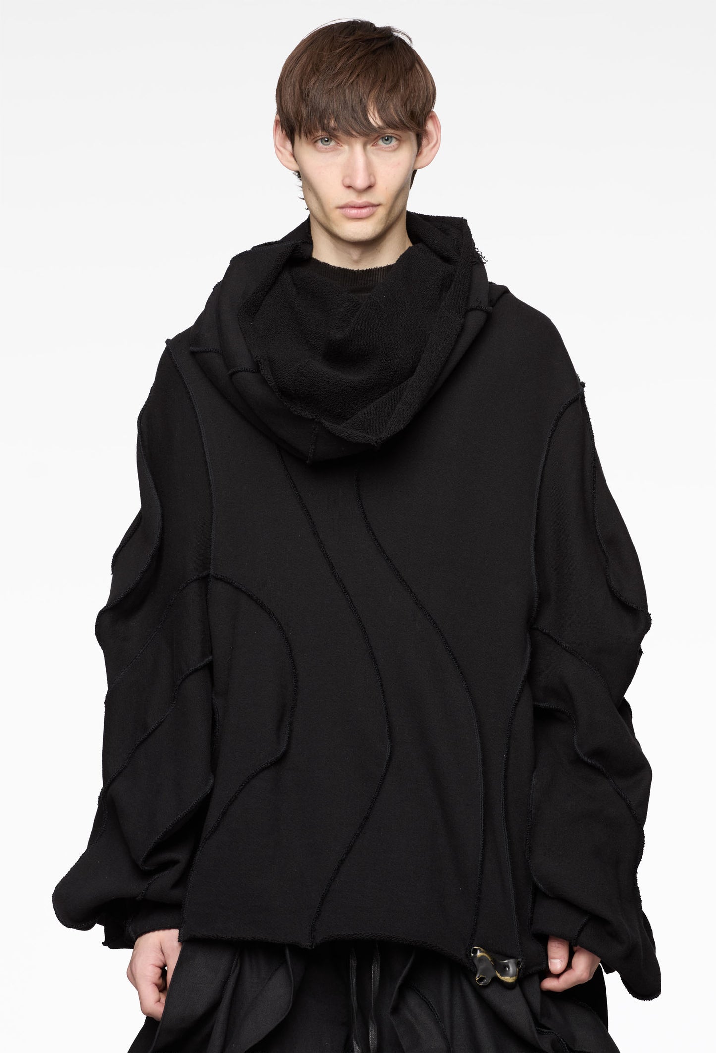 Black Reversible Post Human Sweater