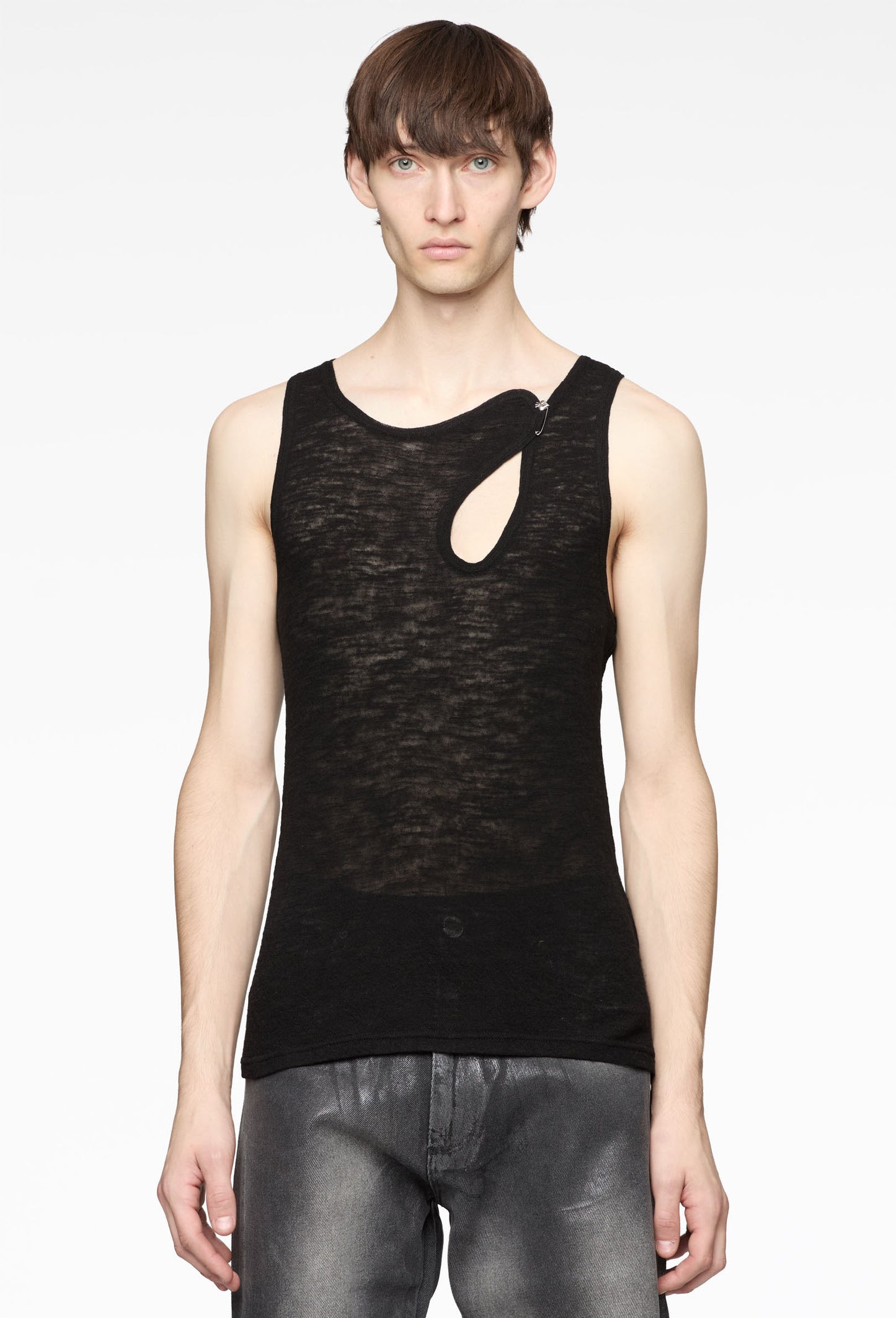 Black Safety Pin Tanktop