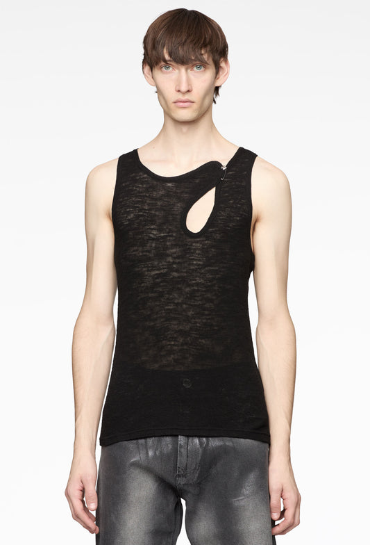 Black Safety Pin Tanktop