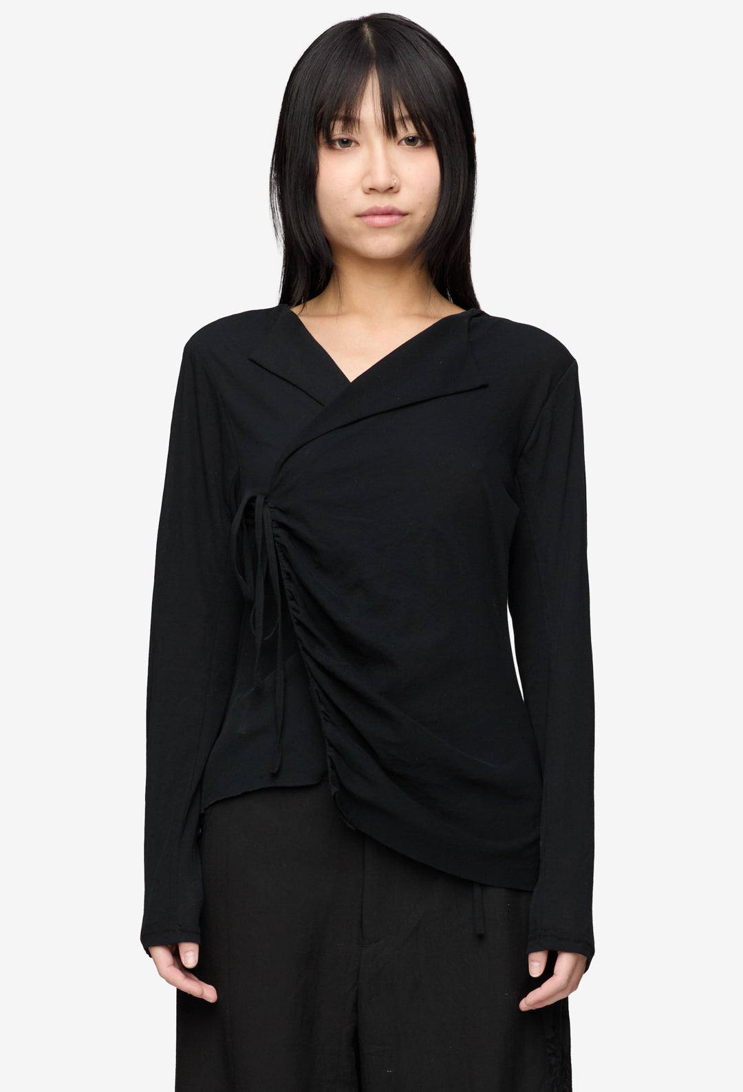 Black Semi Sheer Top