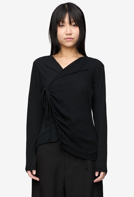 Black Semi Sheer Top