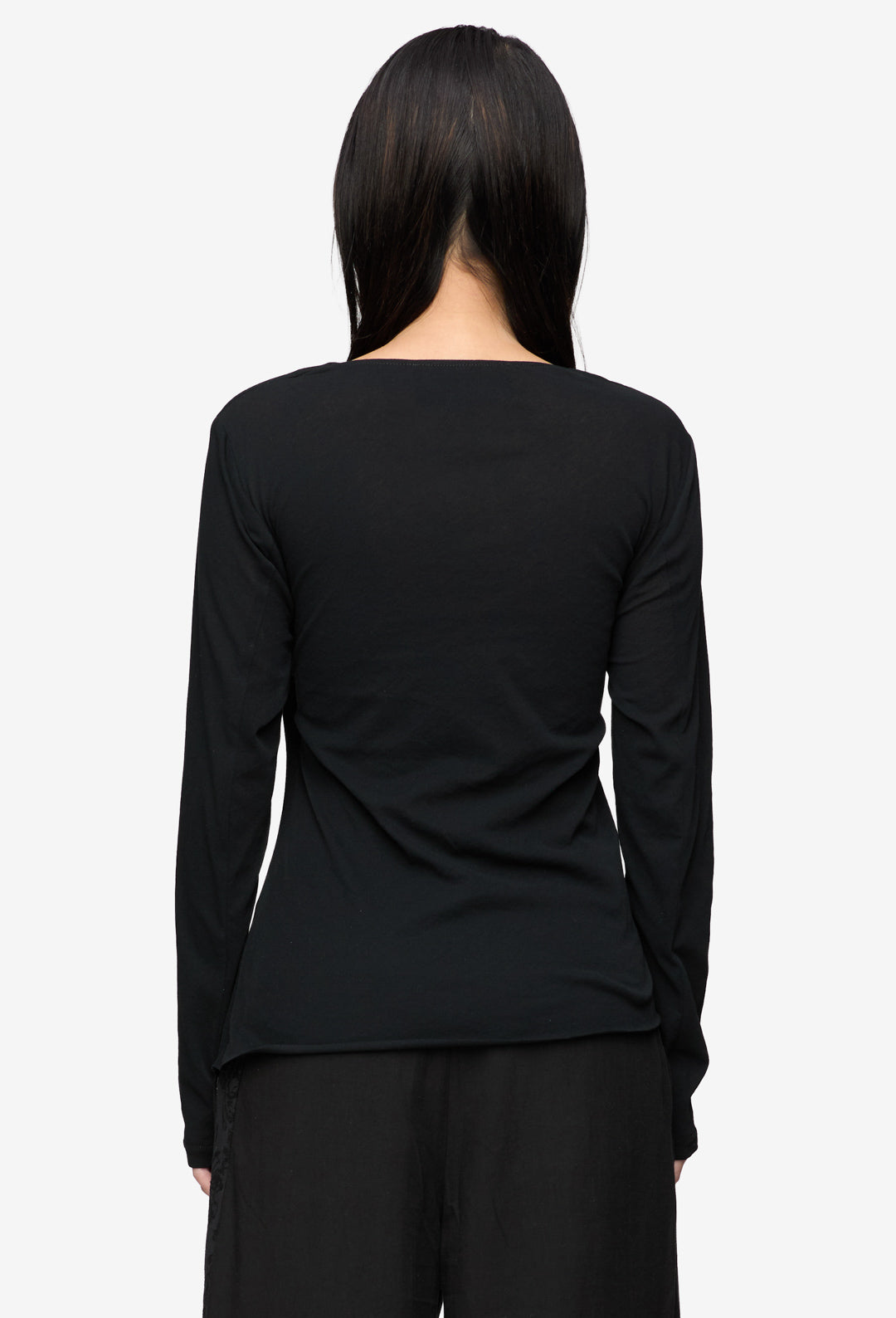 Black Semi Sheer Top
