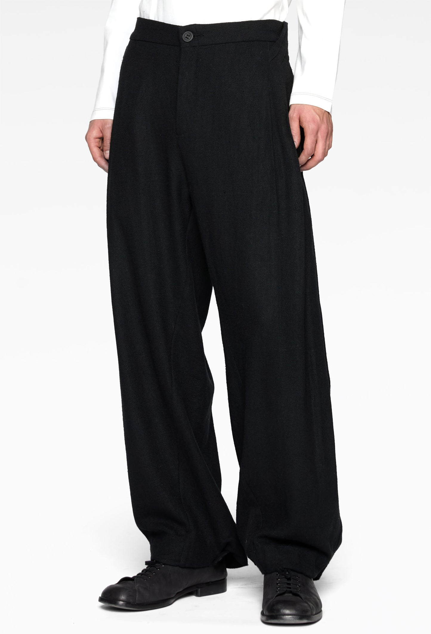 Black Silk Treble Pants
