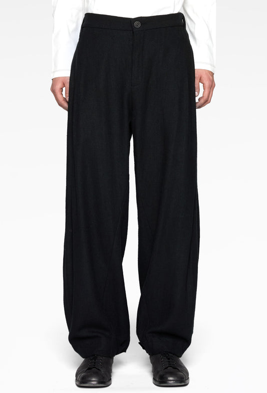 Black Silk Treble Pants