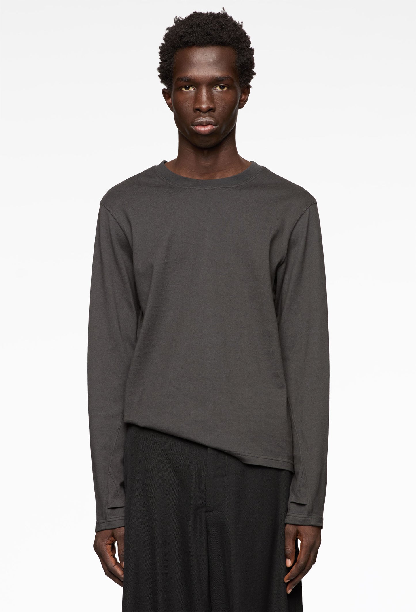 Black Silket Long Sleeve T-Shirt