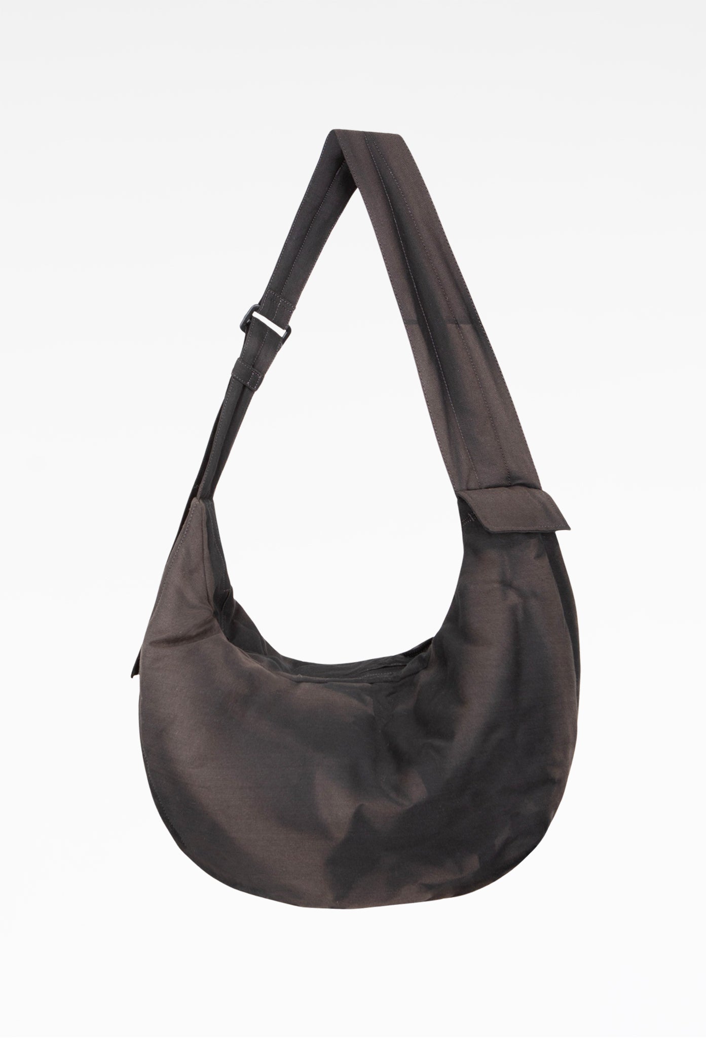 Black Sun-Bleached Draped Shoulder Bag