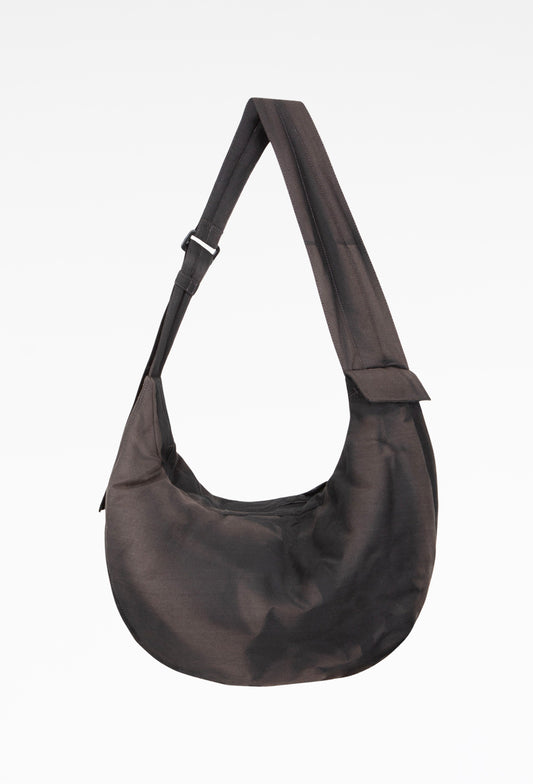 Black Sun-Bleached Draped Shoulder Bag
