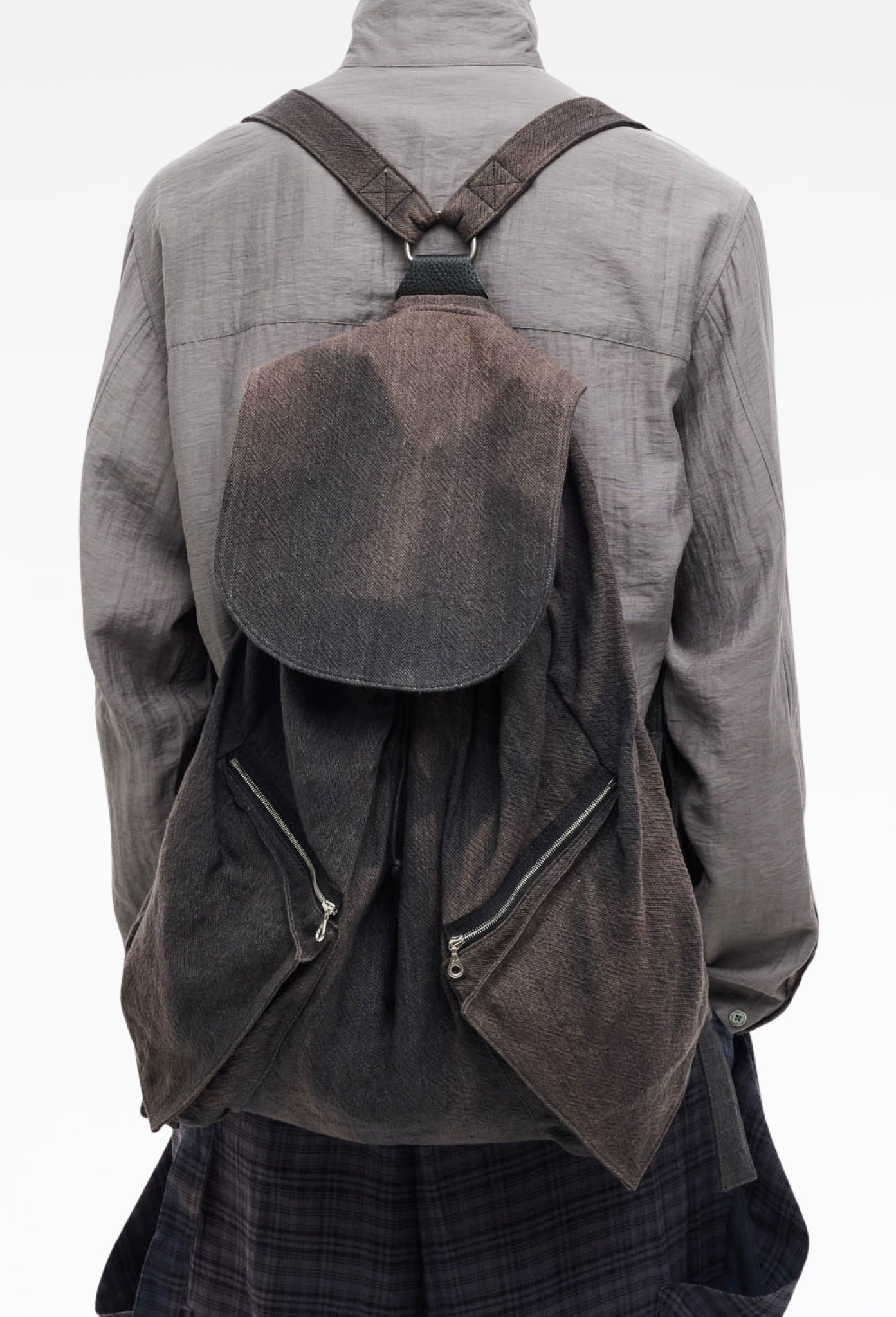 Black Sun-Bleached Multi Pocket Backpack