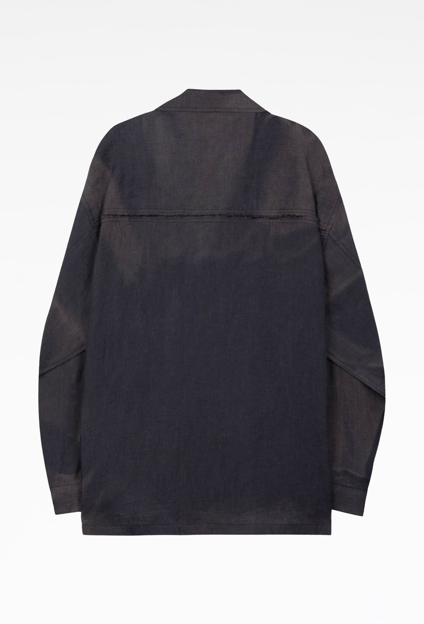 Black Sun-Bleached Raw Edged Shirt