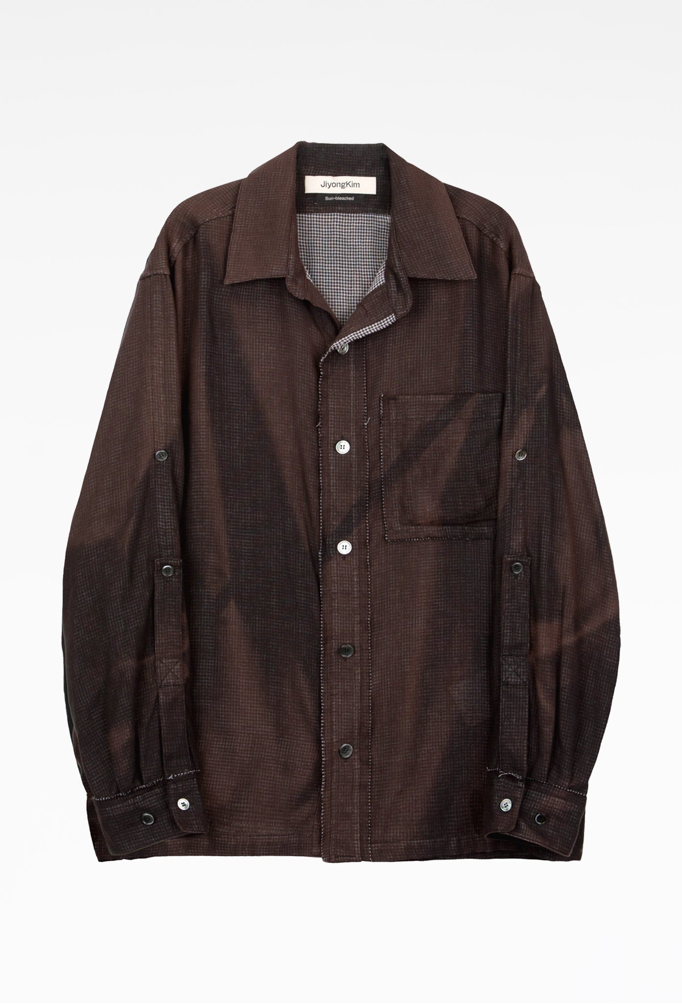 Black Sun-Bleached Strap Detailed Shirt