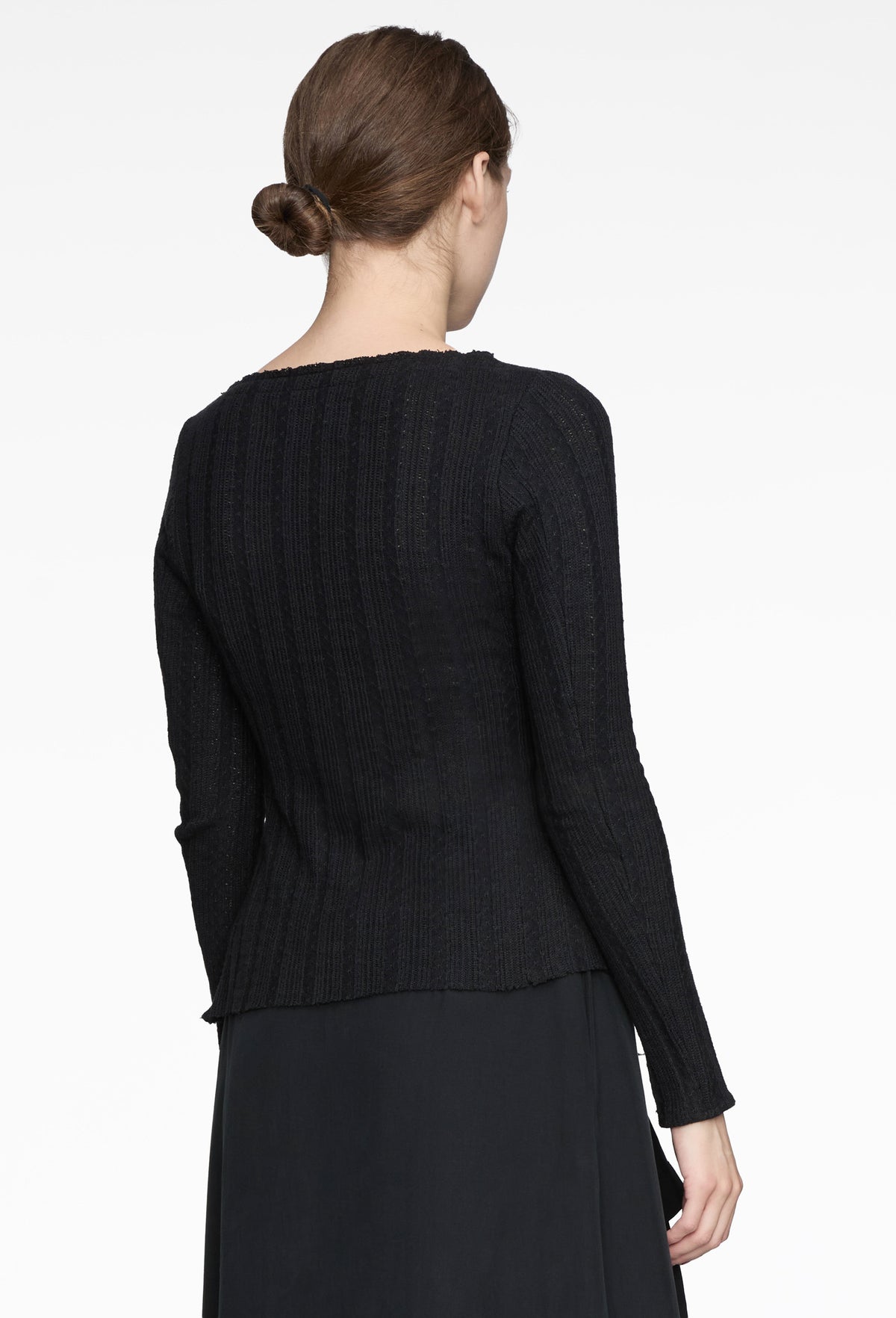 Black Tailored Gathered Top